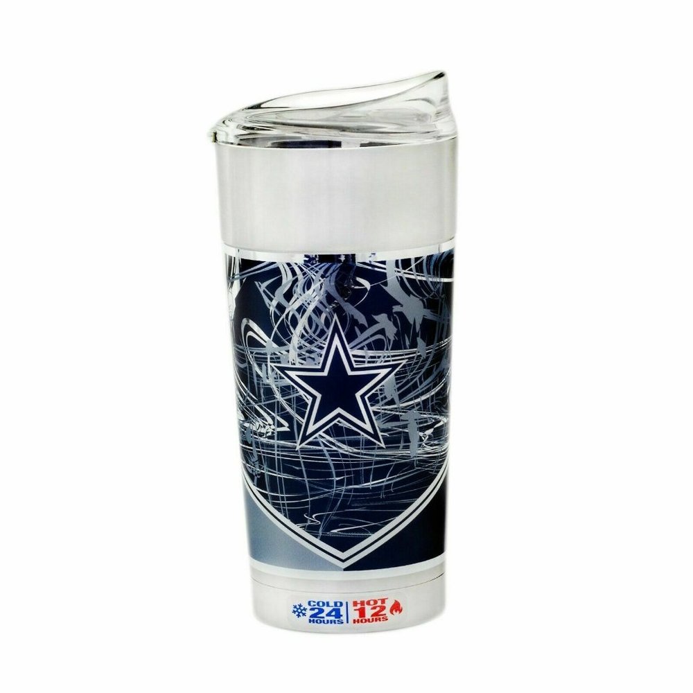 DALLAS COWBOYS TUMBLER 24 OZ VACUUM INSULATED STAINLESS STEEL 24 OZ NEW NFL